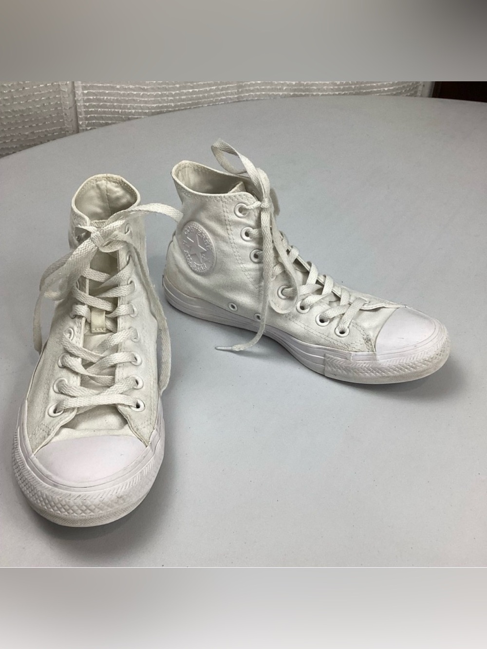 Converse White High Top AS Chuck Taylor Sneakers Womens 9 Mens 7